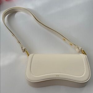 JW PEI Ivory Shoulder Bag with Gold Accents
